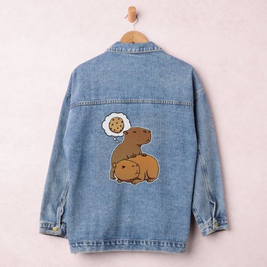 Capybara denken over Cookies Denim Jacket (Hangar)