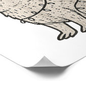 Capybara die met Kerstmis lelijke sigaret rookt Ge Poster (Hoek)