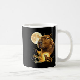 Capybara die naar de maan huilt meme 90s dier koffiemok