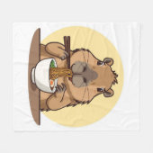 Capybara die ramen eet fleece deken (Voorkant (Horizontaal))