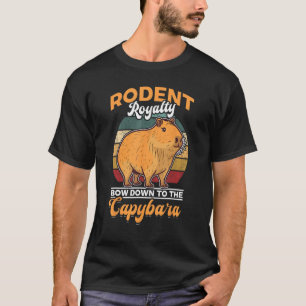 Capybara Dieren Pet Knaagdier royalty buigen naar  T-shirt