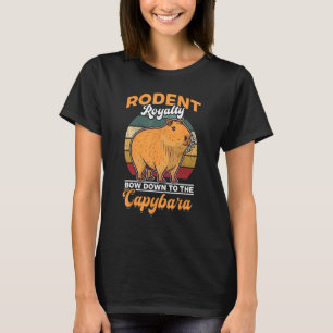 Capybara Dieren Pet Knaagdier royalty buigen naar  T-shirt