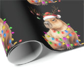 Capybara Dierenvriend kerstverlichting Cappy Xmas Cadeaupapier (Rol Hoek)