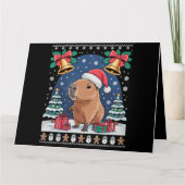 Capybara Dierenvriend Xmas Cadeau Lelijk Capybara Kaart (Voorkant)
