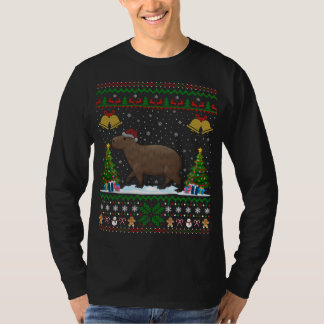 Capybara Dierenvriend Xmas Gift Ugly Capybara Chri T-shirt