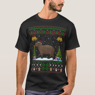 Capybara Dierenvriend Xmas Gift Ugly Capybara Chri T-shirt