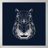 Capybara | Dierenwandafdrukken voor Oerwoud Room Poster (Voorkant)