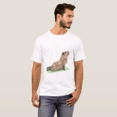 Capybara Dog Yoga Pose Meditation Zen Workout Exer T-shirt (Voorkant volledig)