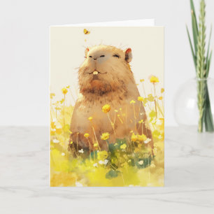 Capybara Domme Glimlach Kaart