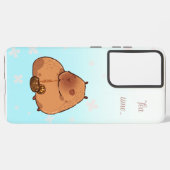 Capybara drink citroenthee. Cute capybara Samsung Galaxy Hoesje (Linkerkant)