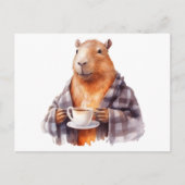 Capybara drink thee briefkaart (Voorkant)