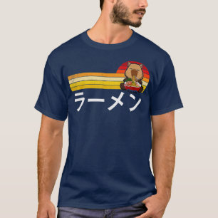 Capybara Eating Ramen Funny Japanese Food Capibara T-shirt