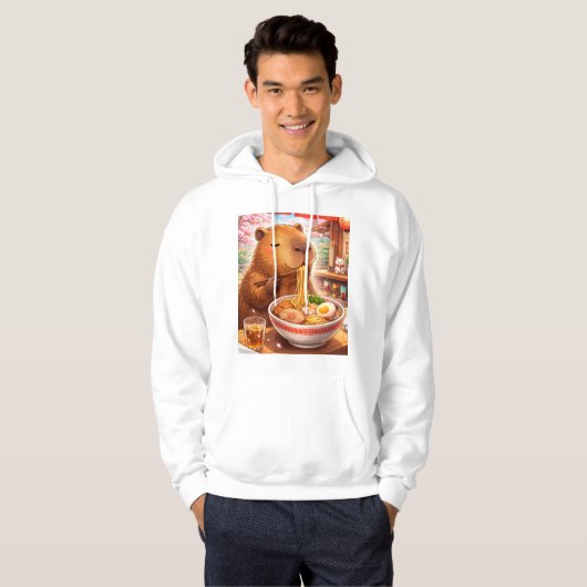 Capybara Eating Ramen Hoodie (Voorkant volledig)