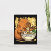 Capybara Eating Ramen Noodles  Kaart (Voorkant)
