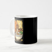 Capybara Eating Ramen Noodles  Koffiemok (Voorkant links)