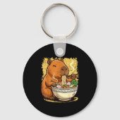 Capybara Eating Ramen Noodles  Sleutelhanger (Voorkant)