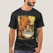 Capybara Eating Ramen Noodles  T-shirt (Voorkant)