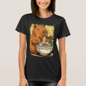 Capybara Eating Ramen Noodles  T-shirt (Voorkant)