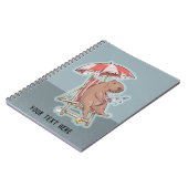 Capybara Eating Yogurt Notitieboek (Linkerzijde)