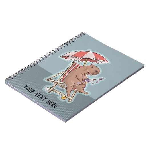 Capybara Eating Yogurt Notitieboek (Linkerzijde)