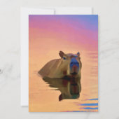 Capybara Eenvoud Ontspanningsdag Feestdagenkaart (Voorkant)