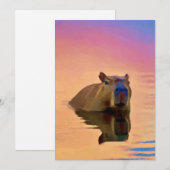 Capybara Eenvoud Ontspanningsdag Feestdagenkaart (Voorkant / Achterkant)