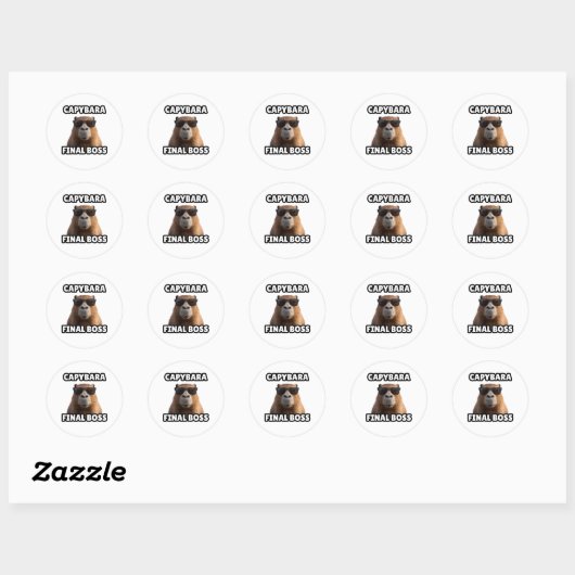 Capybara Eindbaas Grappige Sticker (Vel)