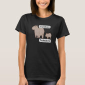 Capybara en Baby Capybara Pup Copy Paste Pun T-shirt (Voorkant)