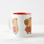 Capybara en Cadeau Mok | Schattigee Gift Mok voor (Voorkant links)