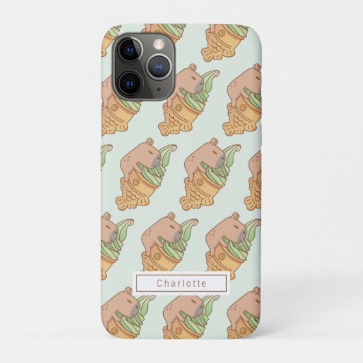 capybara en matchende taiyaki ijs patroon Case-Mate iPhone case (Achterkant)