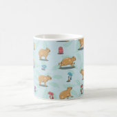 Capybara en paddenstoelenpatroon koffiemok (Center)