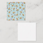 Capybara en paddenstoelenpatroon notitiekaartje (Voorkant / Achterkant)