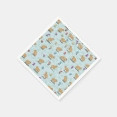 Capybara en paddenstoelenpatroon servet (Hoek)