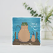 Capybara en Son Personalized Vaderdag Kaart (Staand voorkant)