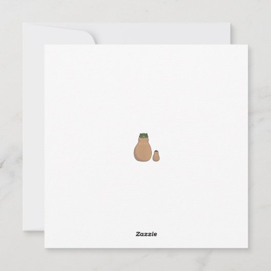 Capybara en Son Personalized Vaderdag Kaart (Achterkant)
