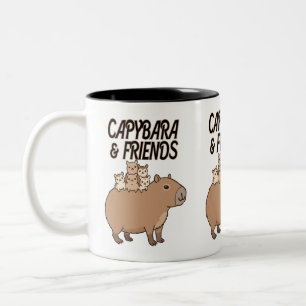 Capybara en vrienden Mok   Leuke dierlijke koffie