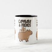 Capybara en vrienden Mok | Leuke dierlijke koffie (Center)