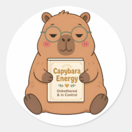 Capybara Energie Onverstoorbaar Bril Sticker
