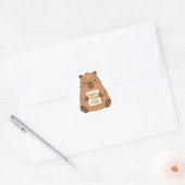Capybara Energie Onverstoorbaar Bril Sticker (Envelop)