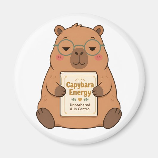 Capybara Energie Onverstoorbare Bril Magneet (Voorkant)