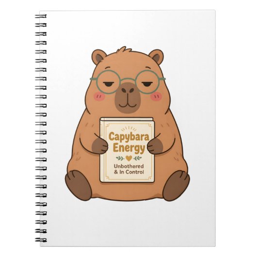 Capybara Energie Onverstoorbare Bril Notitieboek (Voorkant)