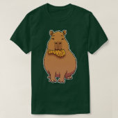 Capybara eten gebakken kip t-shirt (Design voorkant)