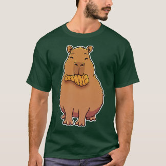 Capybara eten gebakken kip t-shirt