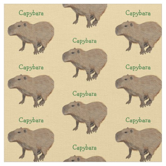  Capybara Fabric Stof (Close Up)