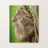 Capybara Family Foto Puzzle Legpuzzel (Verticaal)