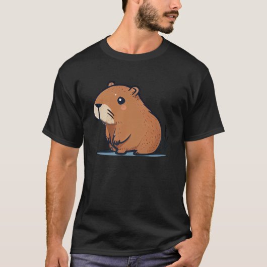 Capybara Fan Club en Cute Capybara Kinder T-shirt (Voorkant)