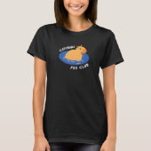 Capybara Fan Club Gezegde Leuk Zwemdier Rode T-shirt (Voorkant)
