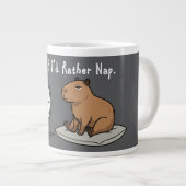 Capybara Fatigué Humour I'd Rather Nap et Horloge  Grote Koffiekop (Voorkant rechts)