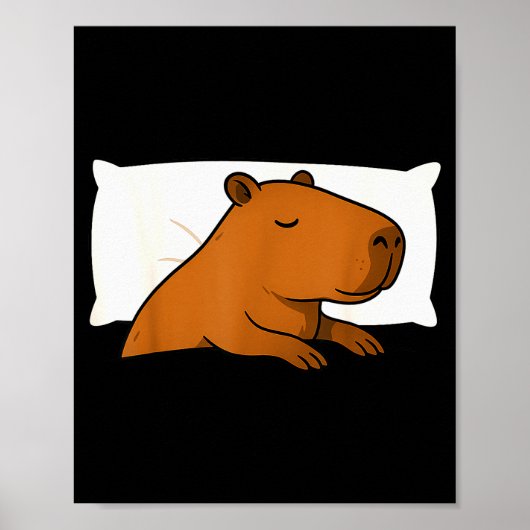 Capybara Favorite Sleepshirt Sleeng Pajamas Boys G Poster (Voorkant)