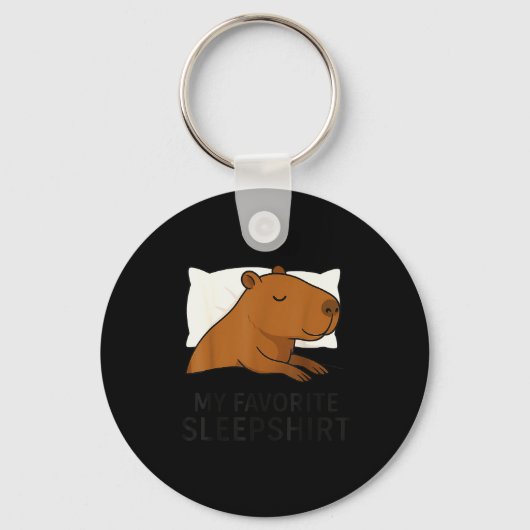 Capybara Favorite Sleepshirt Sleeng Pajamas Boys G Sleutelhanger (Voorkant)